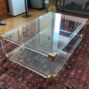 Roche-Bobois-Grande-Table-Basse-Chrome-1980---Large-Coffee-Table